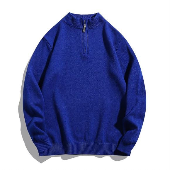 Herren Pullover mit modernem Stehkragen und Reißverschluss Echoarchiv