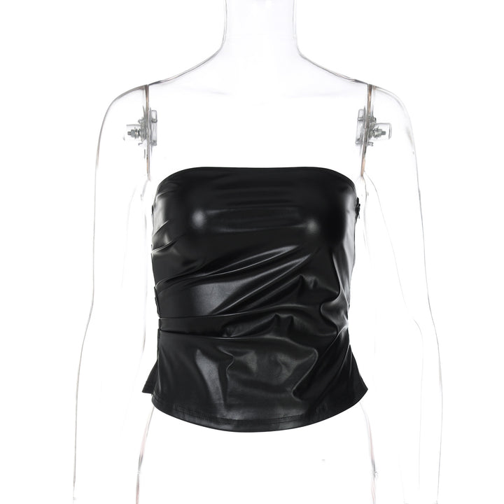 Damen ärmelloses Satin-Top mit elegantem Raffungselement Echo Archiv