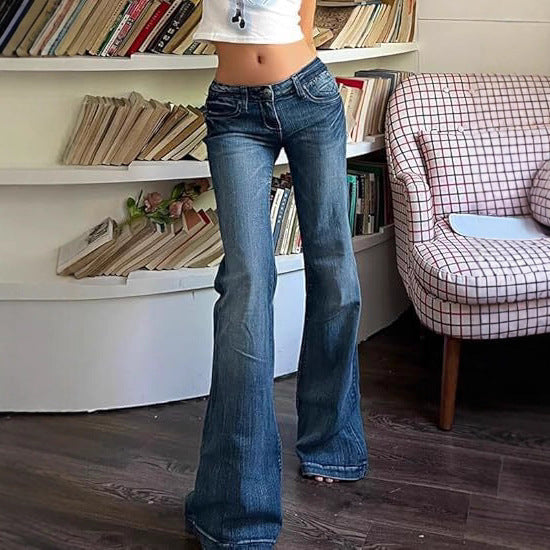 Damen Flared JEchoarchivns mit hohem Bund und Stretch
