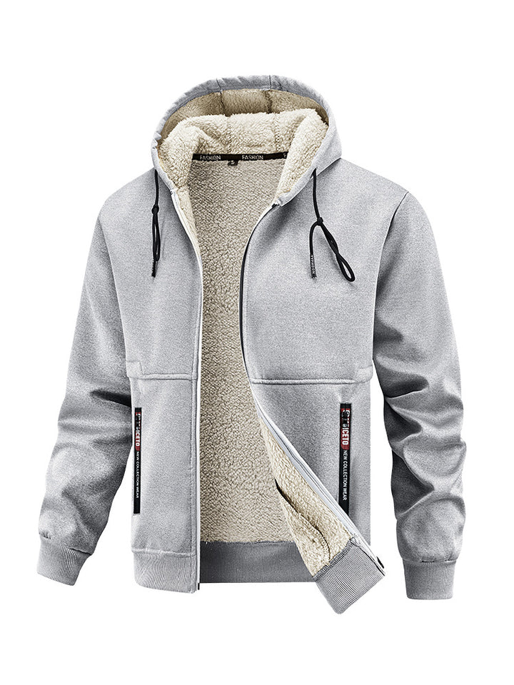 Herren Kapuzenjacke mit kuscheligem Innenfutter und praktischen Taschen Echoarchiv