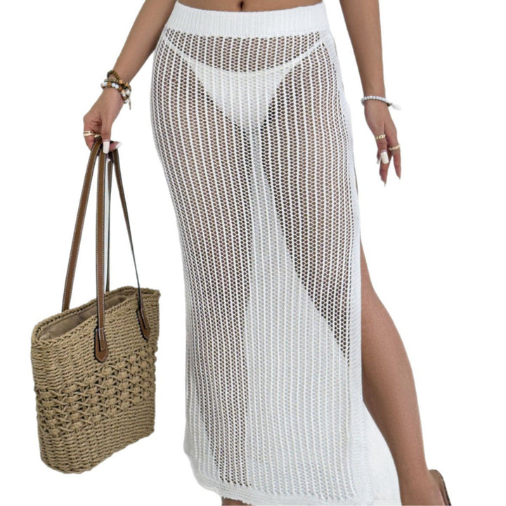 Damen transparenter Strandrock mit seitlichen Schlitzen Echo Archiv