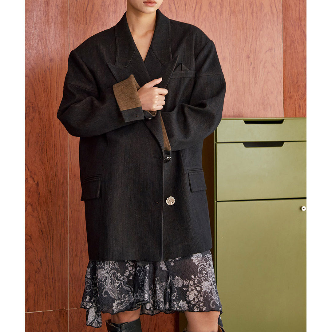 Damen Oversized Blazer aus hochwertigem Stoff Echoarchiv