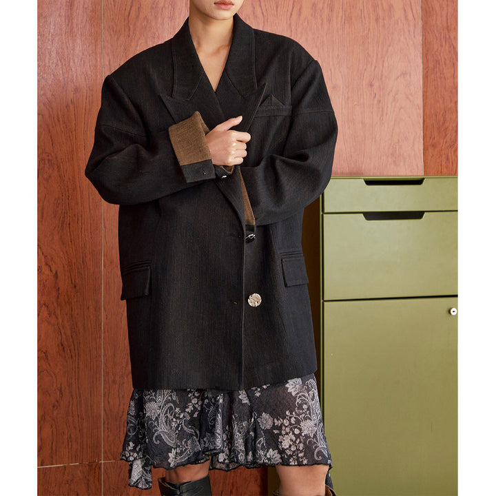 Damen Oversized Blazer aus hochwertigem Stoff Echoarchiv