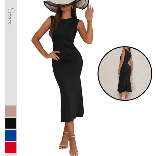 Damen Elegantes Midikleid mit Raffungsdetails Echo Archiv
