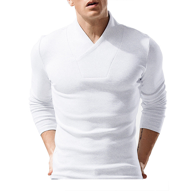 Herren Pullover mit modernem Kragen und feiner Struktur Echoarchiv