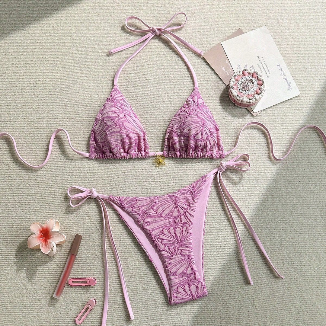 Damen Bikinitop und Spitzen-Bikiniunterteil Echo Archiv