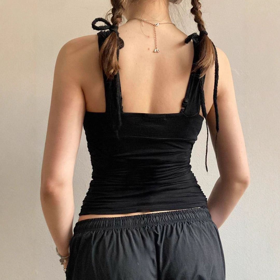 Damen Spaghetti-Trägertop mit floralem Druck und elegantem V-Ausschnitt Echo Archiv