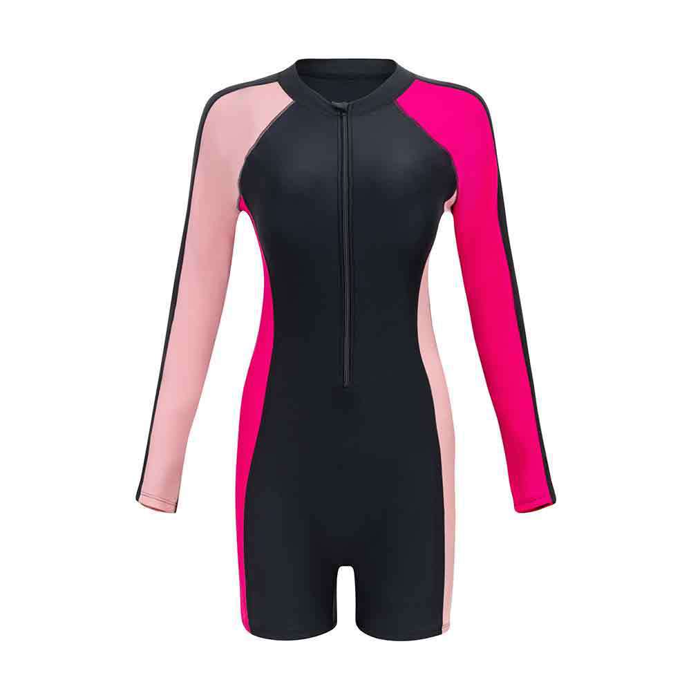 Damen Sportlicher Langarm-Schwimmanzug mit Anliegendem Schnitt Echo Archiv