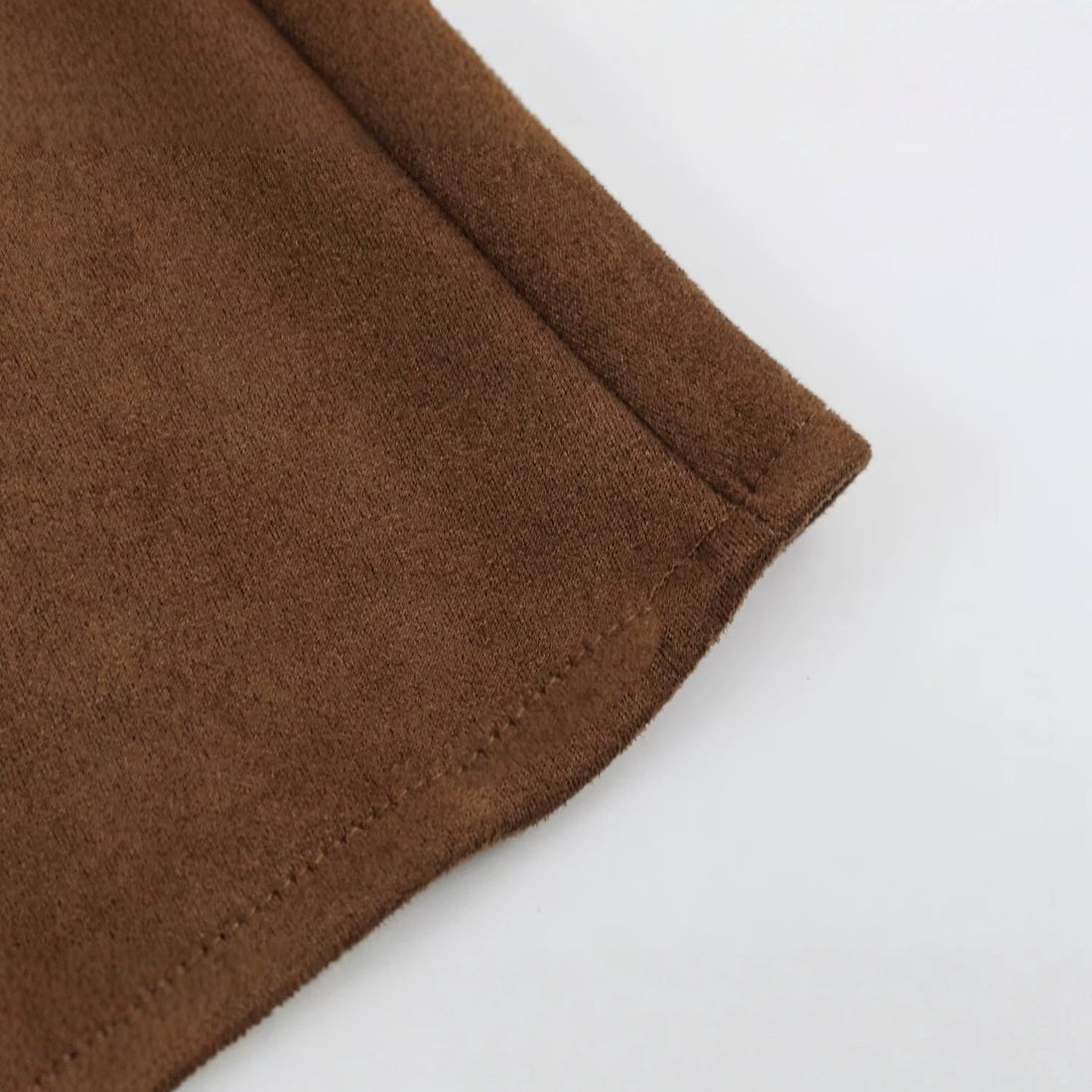 Damen A-Linien Midirock aus Veloursoptik mit hoher Taille Echoarchiv