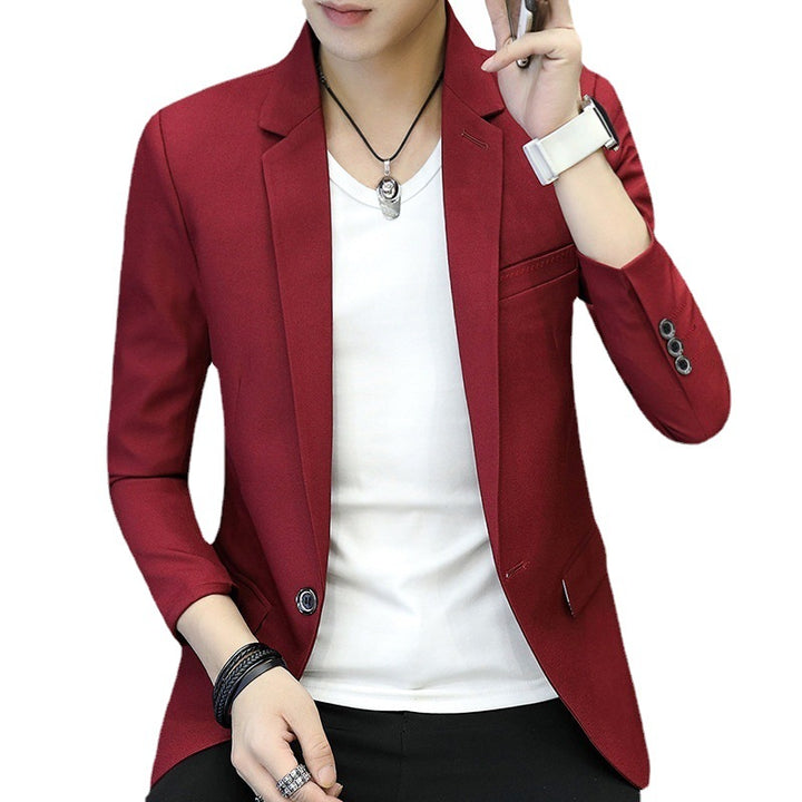 Herren Slim‑Fit Casual‑Sakko mit schmalem Revers und leichter Stretchqualität Echoarchiv
