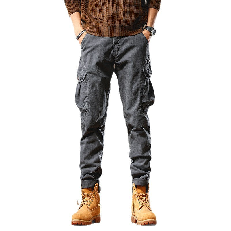 Herren Slim-Fit Cargo-Hose aus Baumwoll-Twill mit Multifachtaschen Echo Archiv