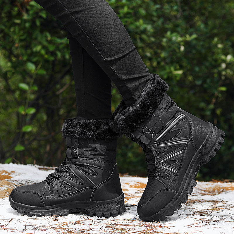 Damen Gefütterte Winter-Trekkingschuhe mit Kunstfellkragen und rutschfester Profilsohle Echo Archiv