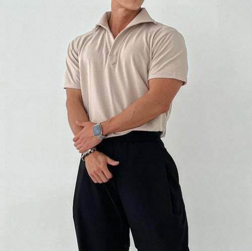 Herren Poloshirt mit modernem Schnitt und atmungsaktiver Materialmischung Echoarchiv