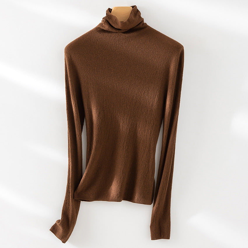 Damen Feiner ultraleichter Rollkragenpullover aus Stretch‑Feinstrick Echoarchiv