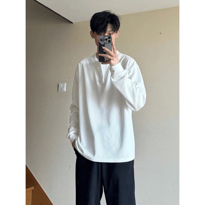 Herren Langarmshirt mit strukturiertem Gewebe Echoarchiv