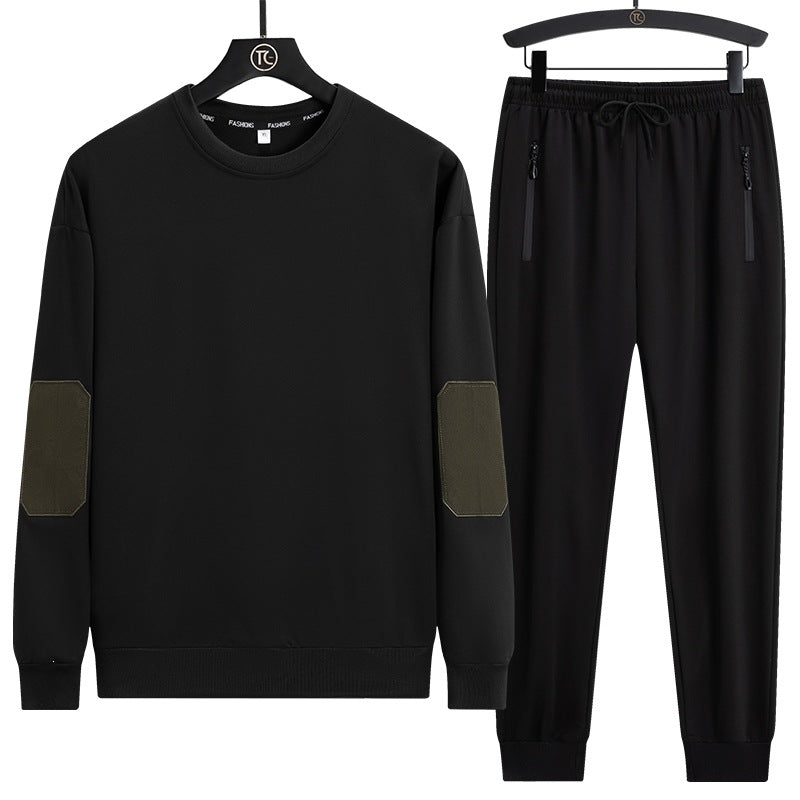 Herren Sportives Lounge-Set aus Funktionsfleece mit Ellenbogenpatches & Reißverschlusstaschen Echoarchiv