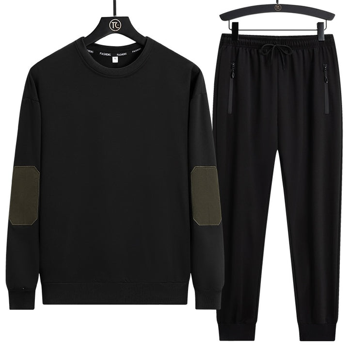 Herren Sportives Lounge-Set aus Funktionsfleece mit Ellenbogenpatches & Reißverschlusstaschen Echoarchiv