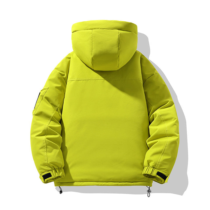 Herren isolierte Outdoorjacke mit verstellbarer Kapuze und mehreren Taschen Echoarchiv
