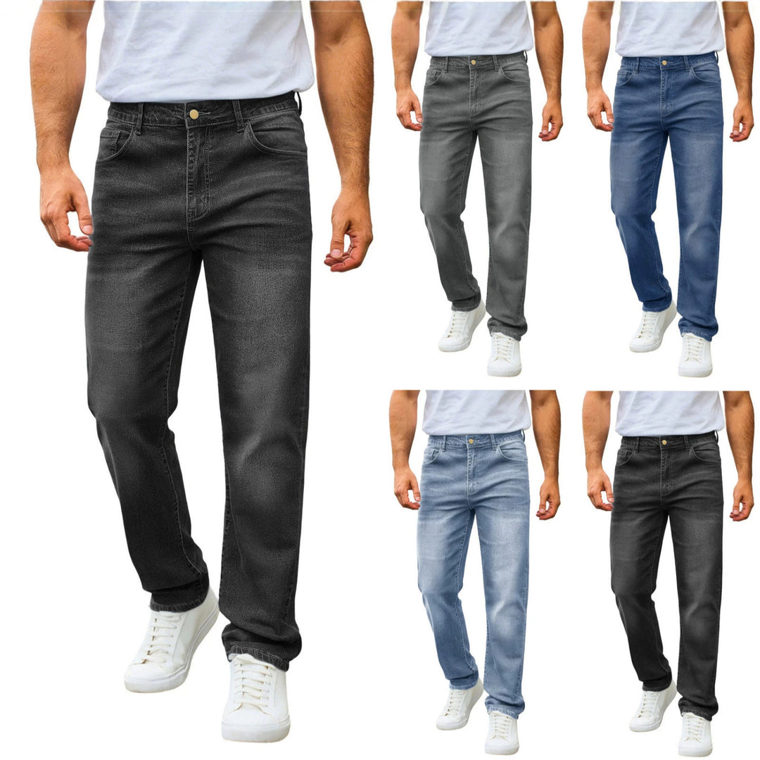 Herren nan lässige Straight-Leg-Jeans mit mittlerer Bundhöhe und Komfortstretch Echo Archiv