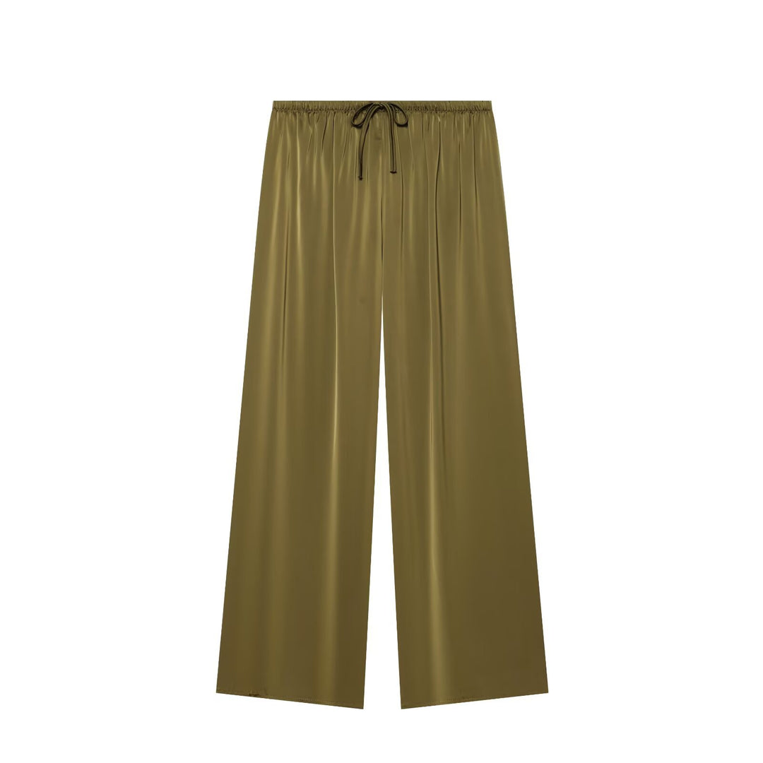 Damen nan luftig-weite Palazzo-Hose mit elastischem Bund und Kordelzug Echo Archiv