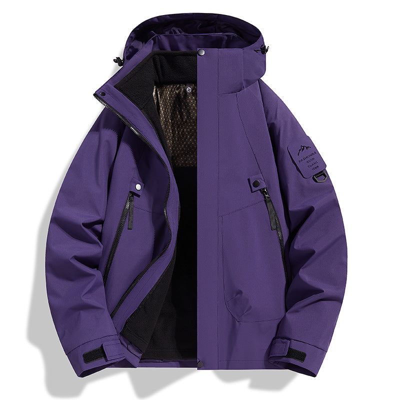 Damen Wasserabweisende Softshell-Funktionsjacke mit verstellbarer Kapuze, winddichter Membran und schrägen Reißverschlusstaschen Echo Archiv