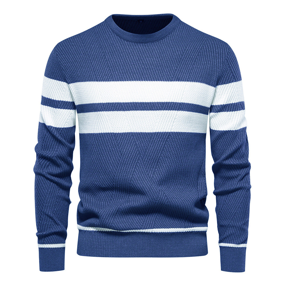 Herren strukturiertes Sweatshirt mit modernen Streifen Echoarchiv