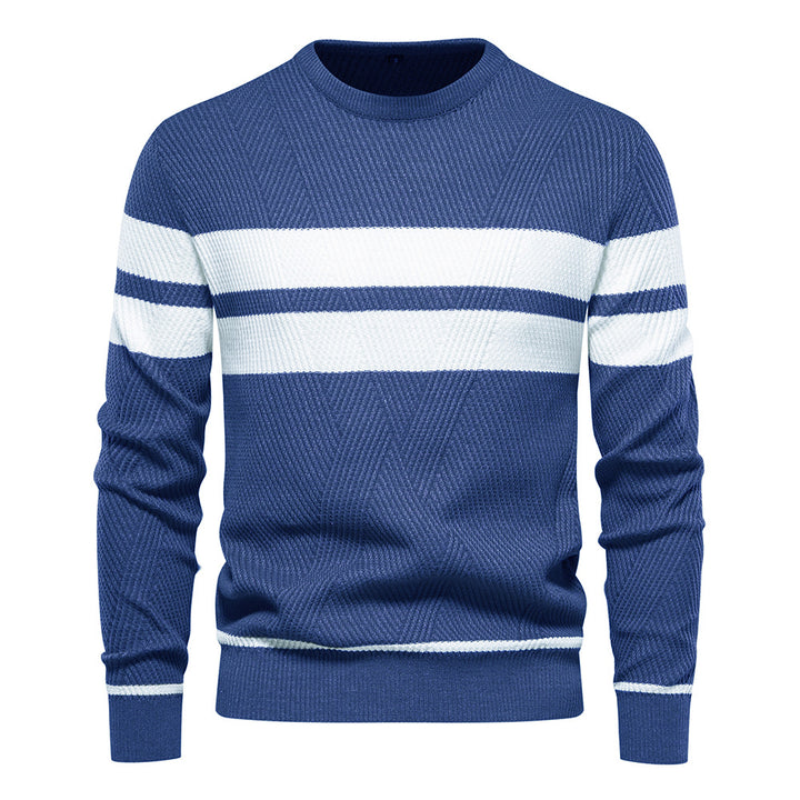 Herren strukturiertes Sweatshirt mit modernen Streifen Echoarchiv