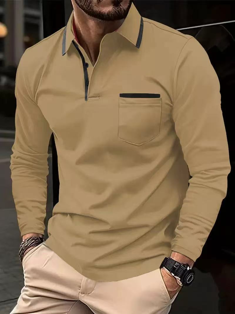 Herren Poloshirt mit modernem Kragen und Brusttasche Echoarchiv