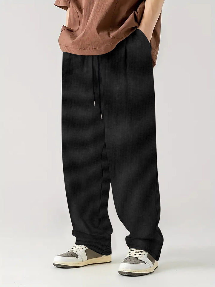 Herren lässige Freizeit-Hose mit elastischem Bund und strukturiertem Design Echoarchiv