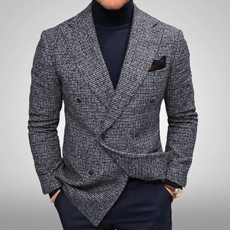 Herren stylischer doppelt-geknöpfter Blazer – Tianoro