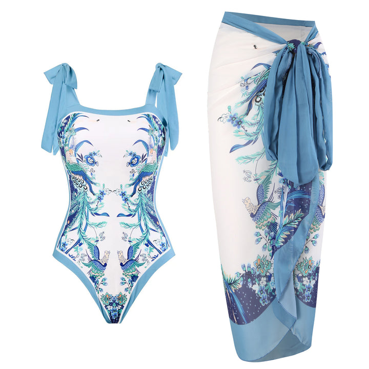 Damen Maxirock mit floralen Mustern und voluminösem Schnitt Echo Archiv