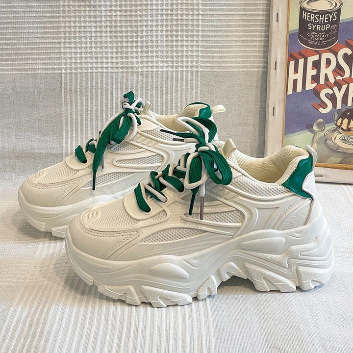 Damen Chunky Sneakers mit atmungsaktiver Mesh-Oberfläche und rutschfester Sohle Echo Archiv