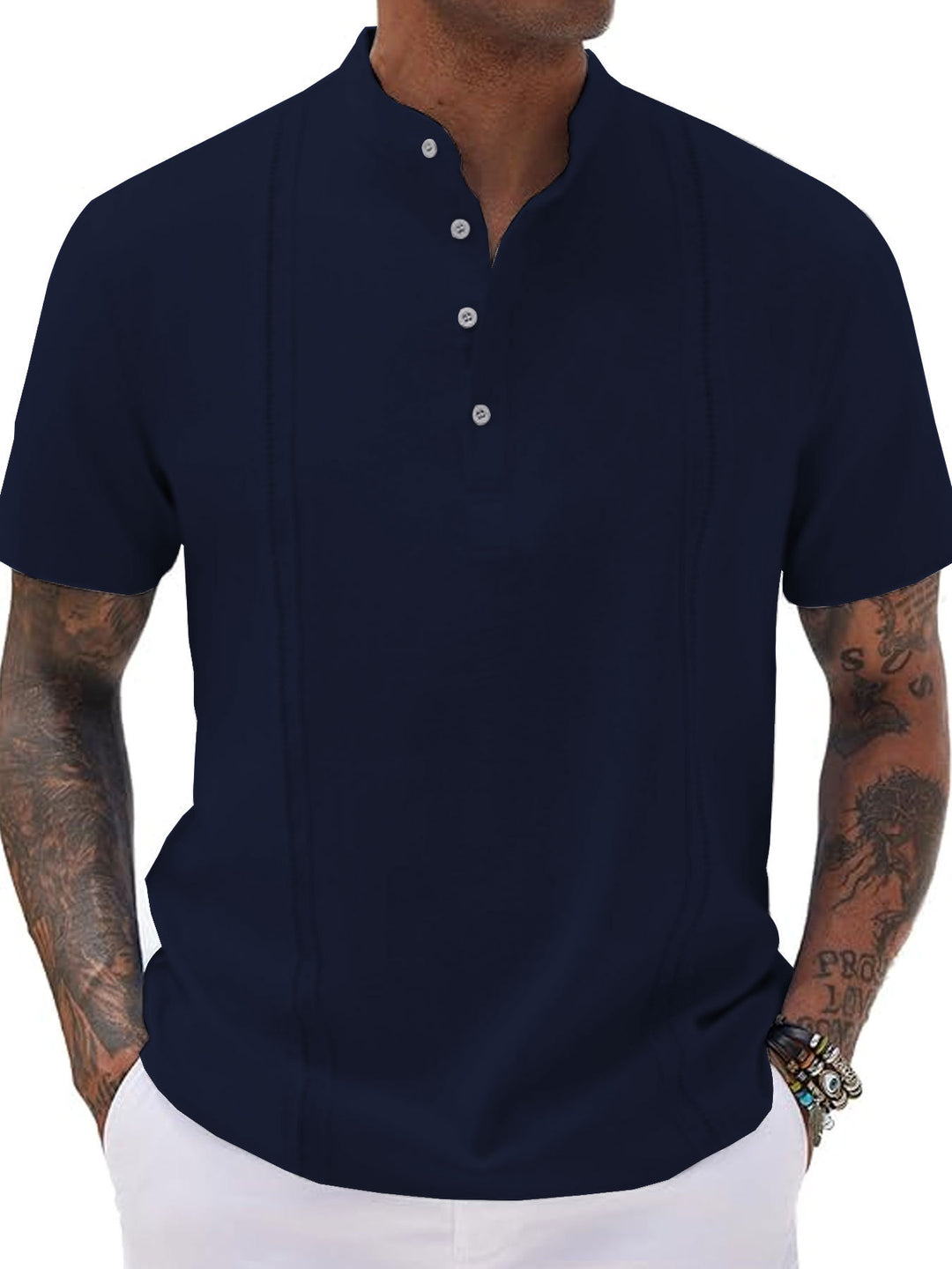 Herren Poloshirt mit modernem Knopfleisten-Design und atmungsaktiver Struktur Echoarchiv