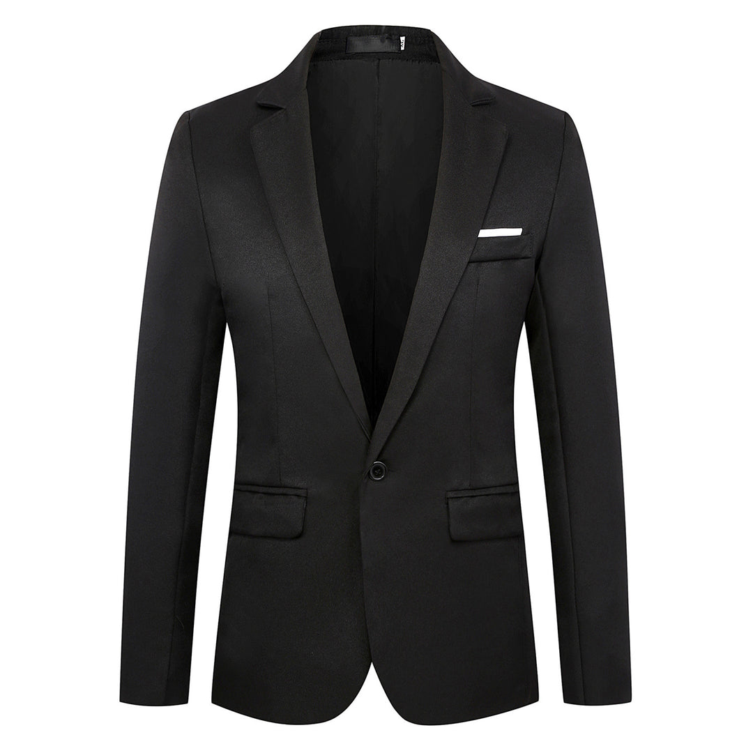 Herren nan tailliertes Satin-Sakko mit schmaler Silhouette, Notch-Revers und dekorativer Brustpaspel Echo Archiv