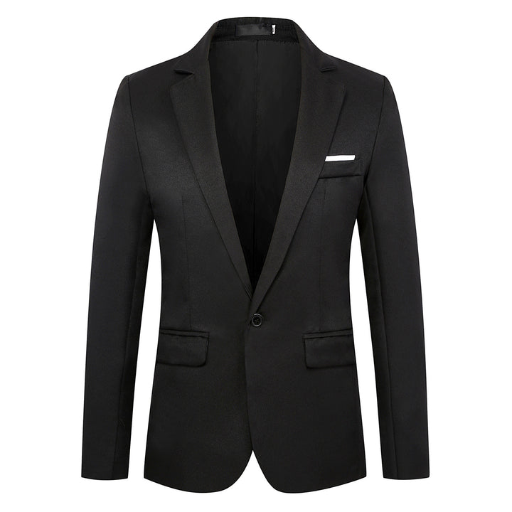 Herren nan tailliertes Satin-Sakko mit schmaler Silhouette, Notch-Revers und dekorativer Brustpaspel Echo Archiv