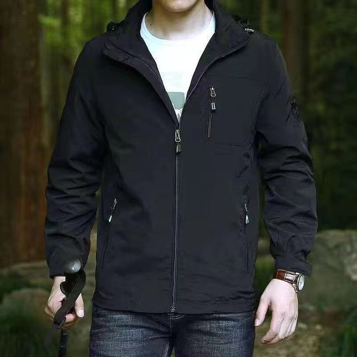Herren Multifunktionale Zip-Jacke mit hohem Kragen Echo Archiv