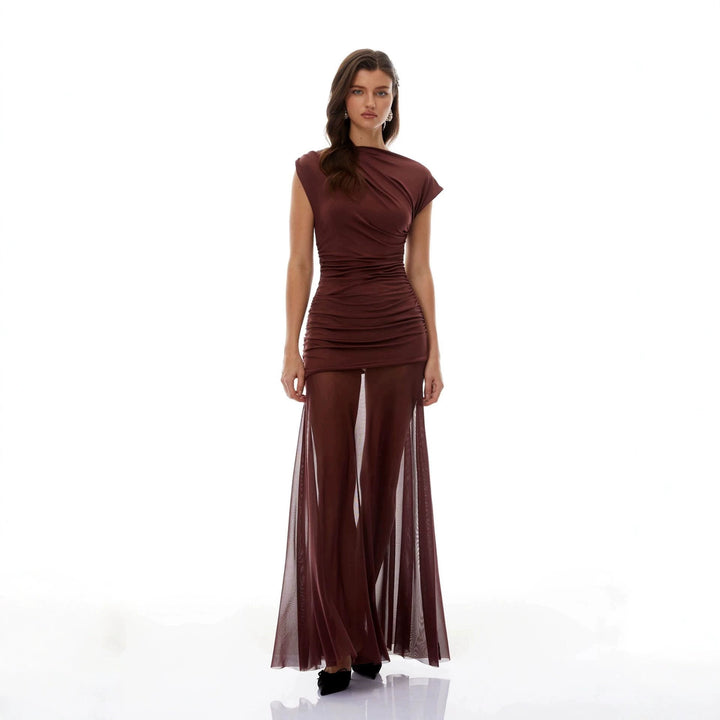 Damen Elegantes Wickelkleid mit Rüschendetails Echo Archiv