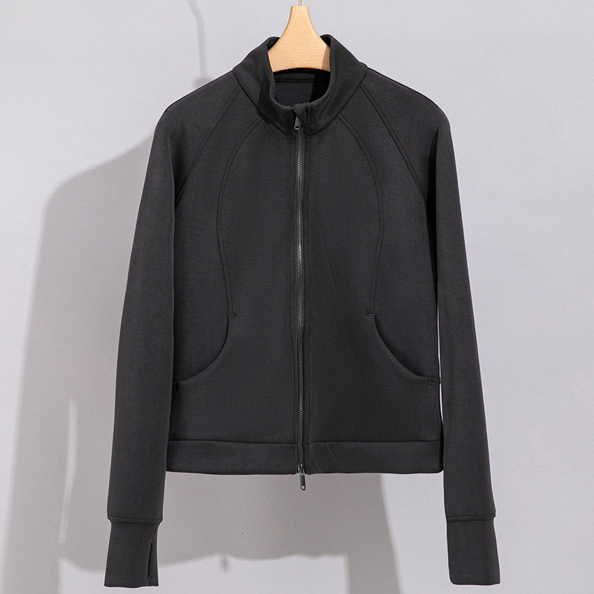Damen Performance-Trainingsjacke mit Stehkragen und Daumenloch Echoarchiv