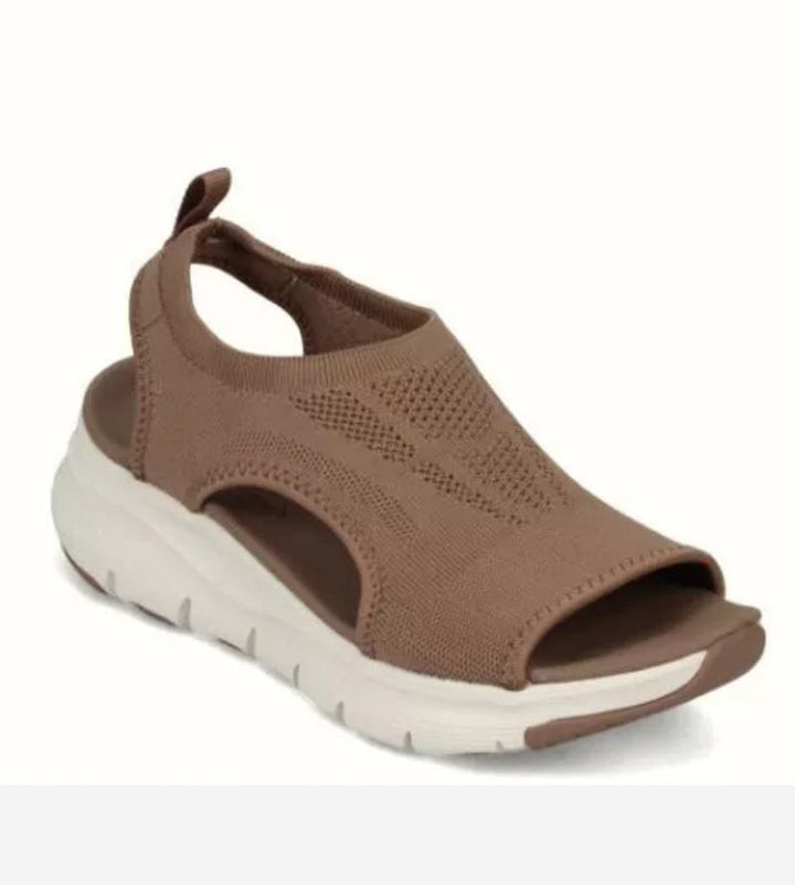 Damen Komfortable Sandaletten mit atmungsaktiver Strickoberfläche und ergonomischem Fußbett Echoarchiv
