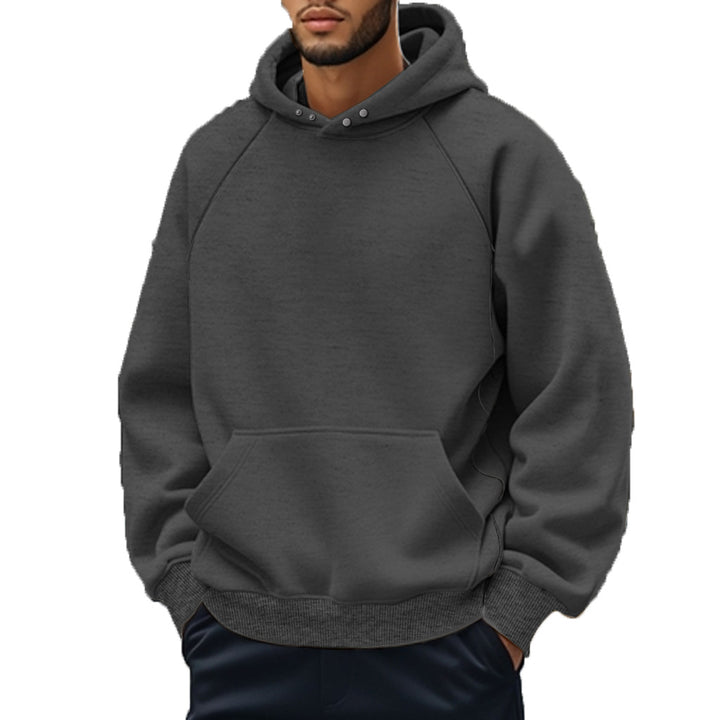 Herren lässiger Kapuzenpullover mit Raglanärmeln Echoarchiv