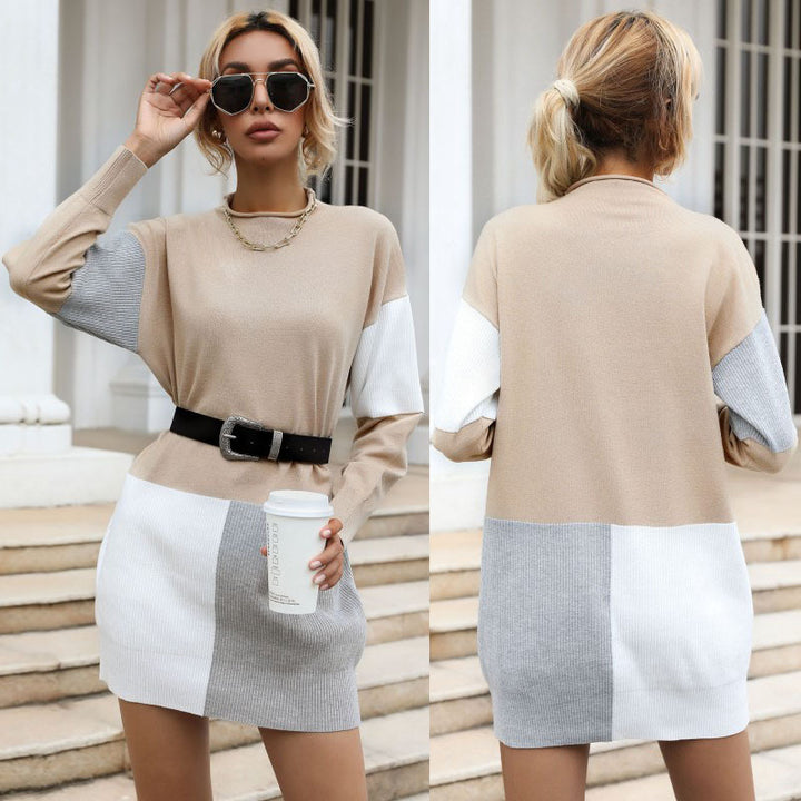 Damen Stilvolles Strickkleid mit Gürtel Echo Archiv