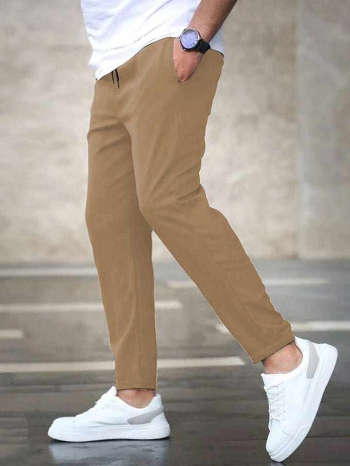Herren lässige Chino-Hose mit elastischem Bund Echoarchiv