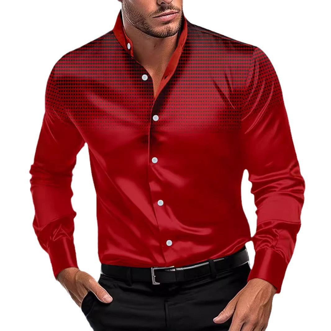 Herren elegantes Langarm-Hemd mit modernen Akzenten Echoarchiv