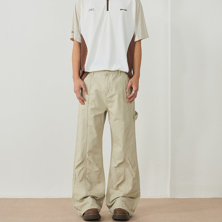 Herren Weite Canvas-Cargohose im Workwear-Stil mit Carpenterschlaufe und geradem Bein Echo Archiv