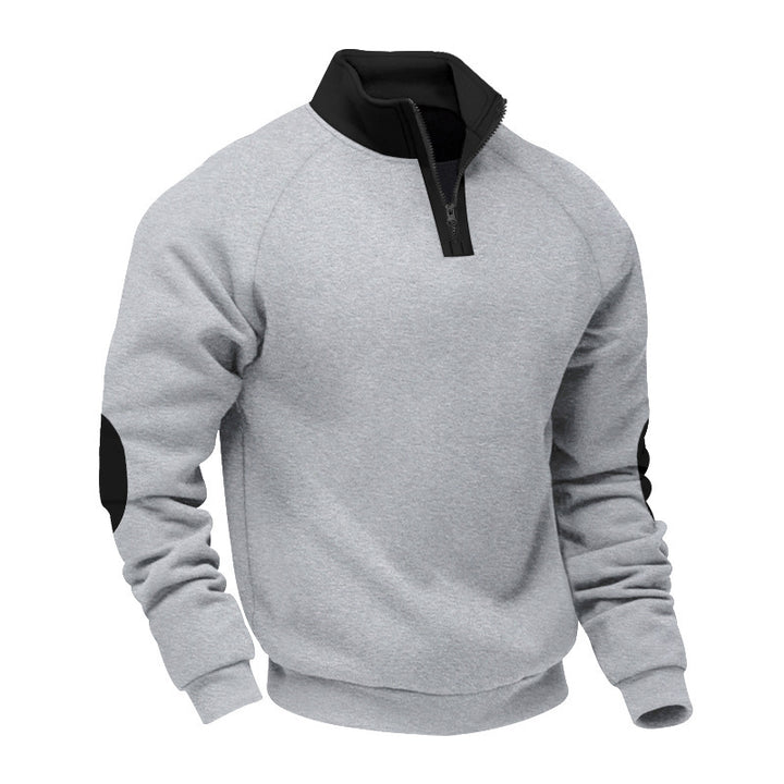 Herren sportlicher Pullover mit Stehkragen und praktischen Reißverschlussdetails Echoarchiv