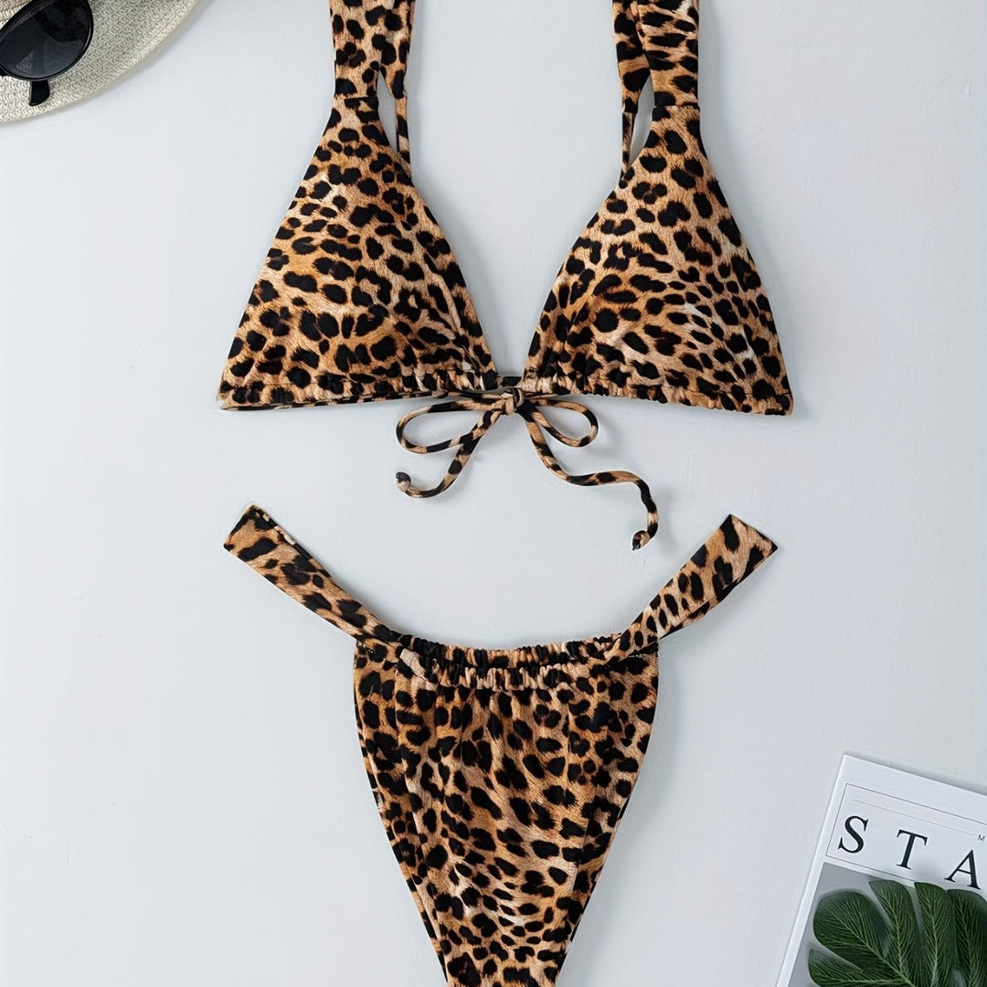 Damen Triangel-Bikini mit raffiniertem Animal-Print Echo Archiv