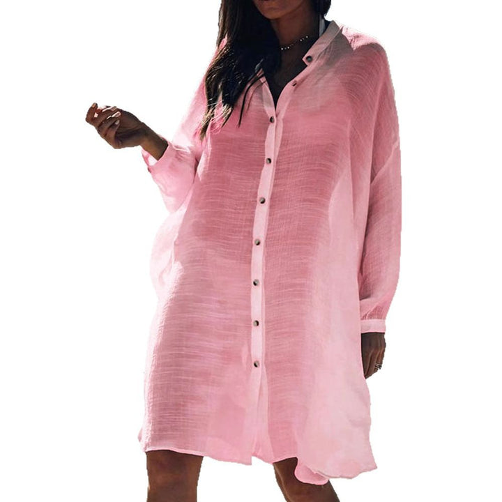 Damen Leichtes und luftiges Hemdkleid mit Knopfdetails Echo Archiv
