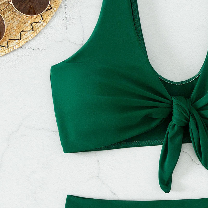 Damen Hochtaillierter Bikini mit bindbarem Crop-Top Echo Archiv