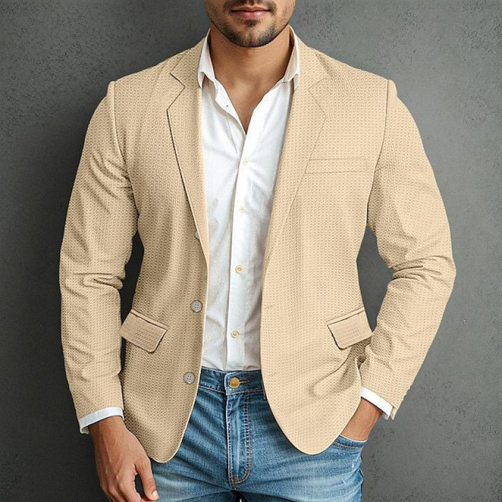Herren eleganter Blazer mit strukturiertem Design und praktischen Taschen Echoarchiv