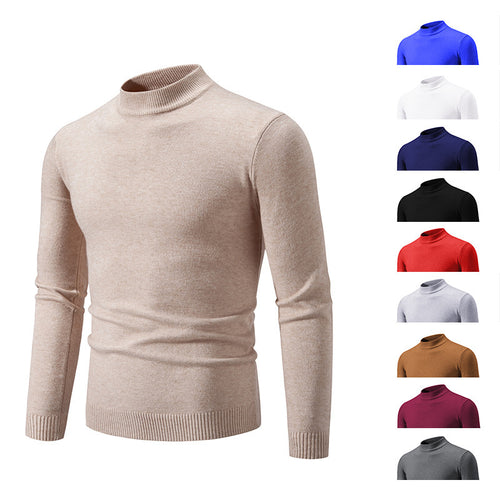 Herren Rollkragenpullover aus weichem Strickmaterial Echoarchiv